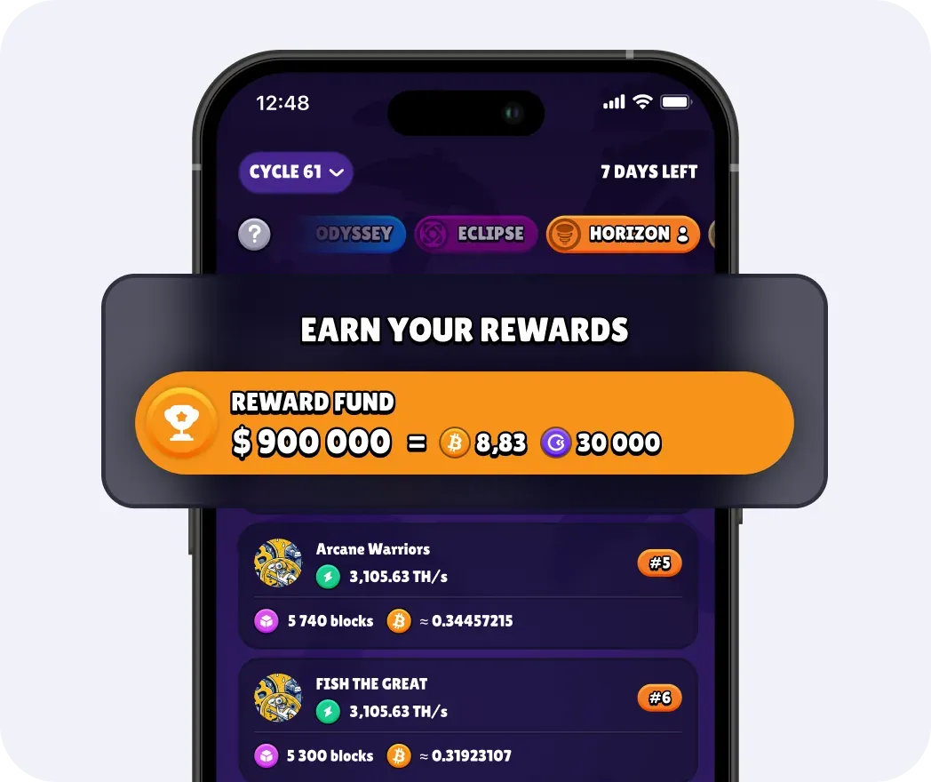 Leagues and rewards in Miner Wars