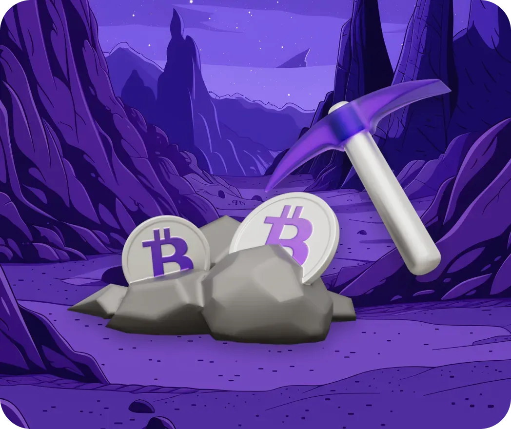 Mined BTC coins in the Miner Wars world